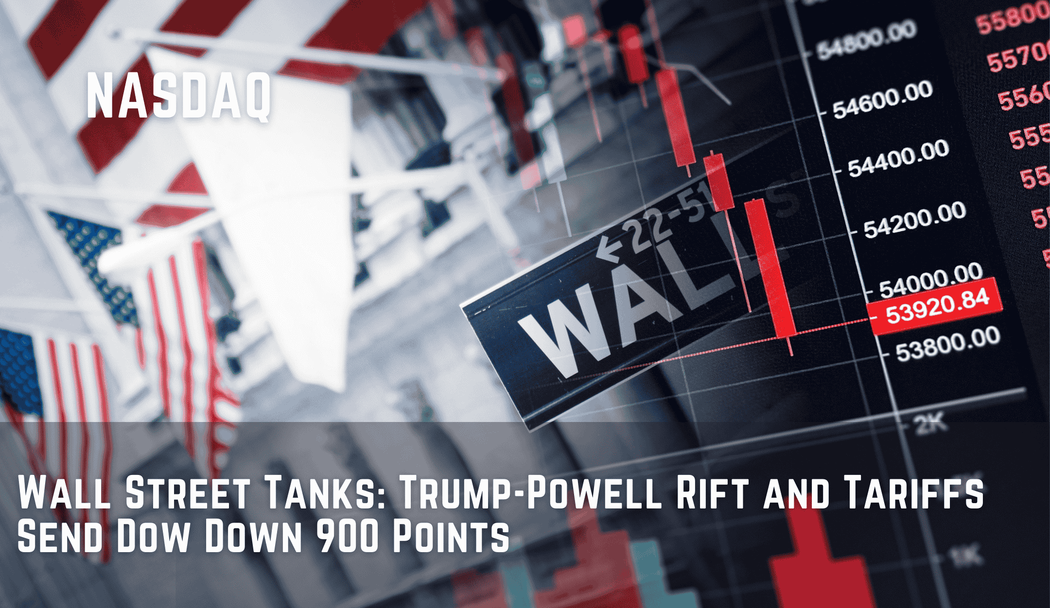 Wall Street Tanks: Trump-Powell Rift and Tariffs Send Dow Down 900 Points